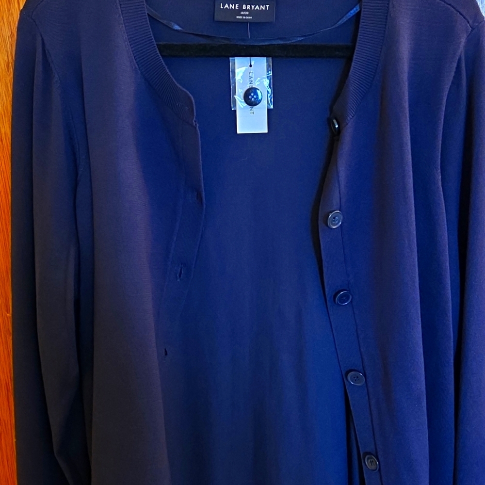 Lane Bryant Navy Blue Womens Cardigan - Size 18/20 - Picture 5 of 8